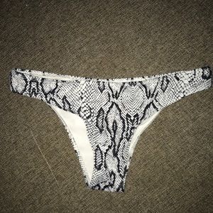 Snakeskin bathing suit bottoms